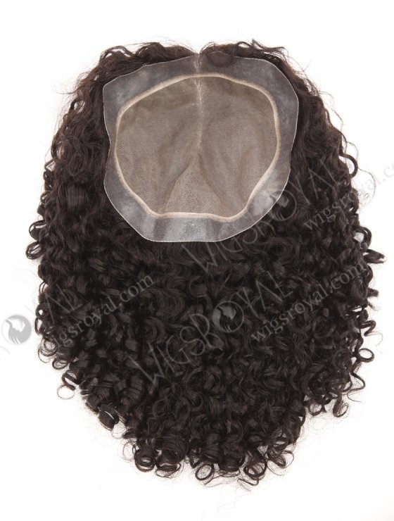 All One Length Fine European Hair Mono Base With PU around Perimeter Topper WR-TC-093-27572