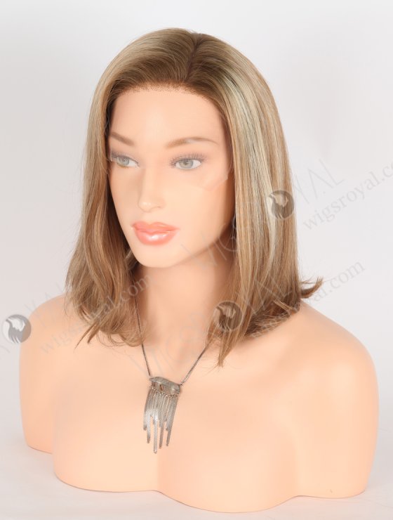 Gorgeous 10 Inch Bob Wig Darker Roots Brown Hair with Blonde Highlights GRD-08031-27649