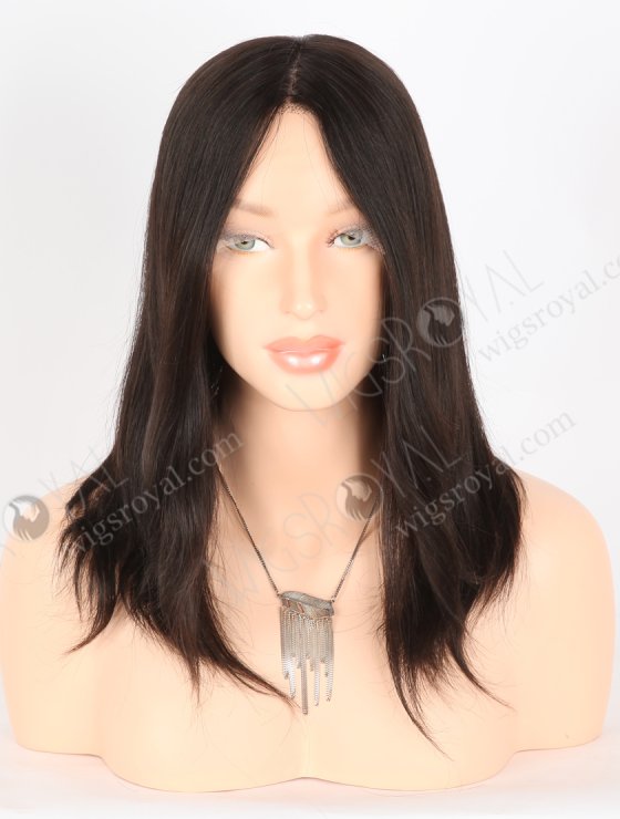 Realistic 12 Inch Double Drawn Natural Color Hair Silk Top Wigs for Women with Thinning Hair GRD-08034