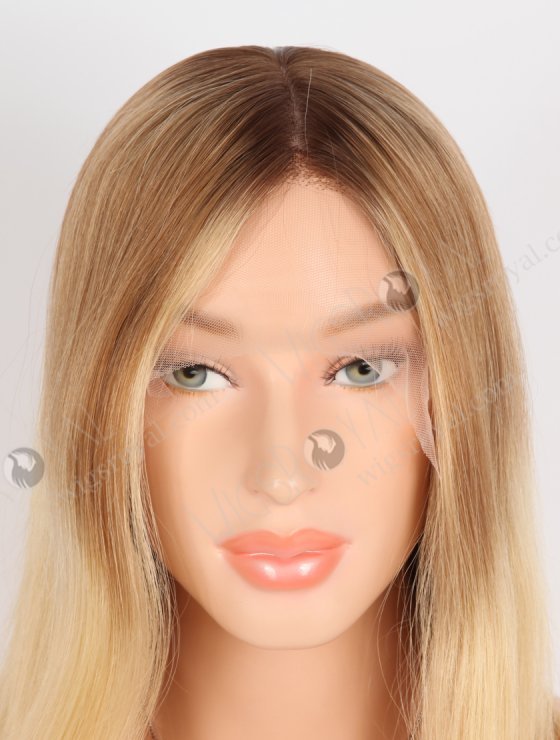 Realistic Human Hair Wigs Caucasiaon 12 Inch Brown to Blonde Ombre Wigs for Small Heads GRD-08029-27618