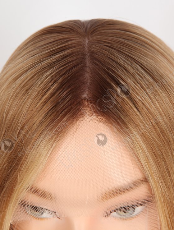 Realistic Human Hair Wigs Caucasiaon 12 Inch Brown to Blonde Ombre Wigs for Small Heads GRD-08029-27620