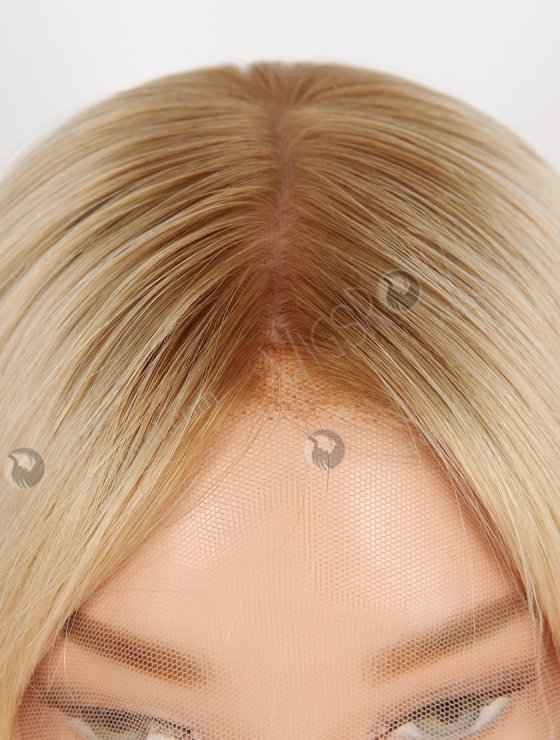 Realistic Shoulder Length Brown Roots Blonde Hair Wigs for Women with Thinning Hair GRD-08030-27637