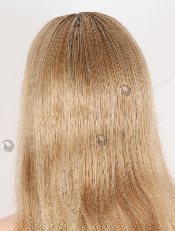 Shoulder Length Brown Blonde Wig Best Quality 12 Inch Double Drawn European Hair Lace Front Silk Top Glueless Wigs GRD-08027-27600