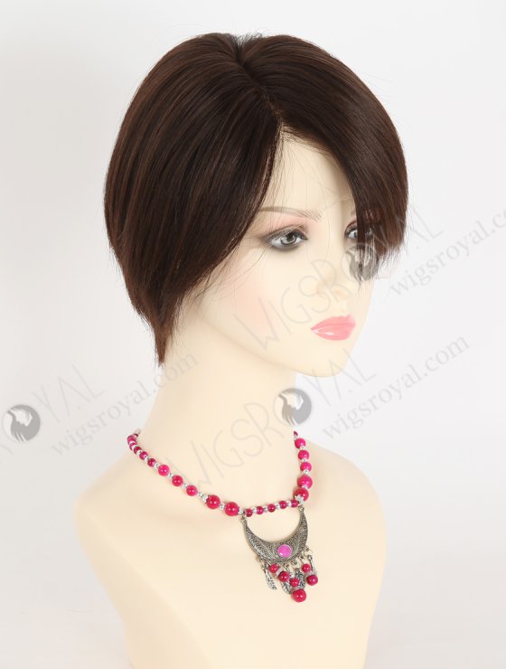 Natural Dark Brown Color Pixie Cut Wig Lace Front Human Hair Wig For Women WR-CLF-063-27775