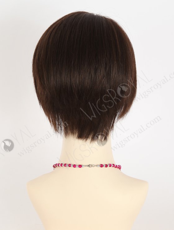 Natural Dark Brown Color Pixie Cut Wig Lace Front Human Hair Wig For Women WR-CLF-063-27777