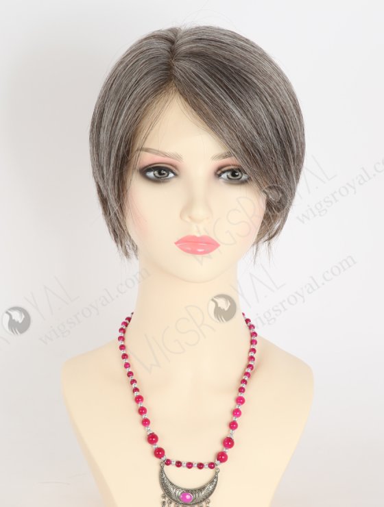 Pixie Cut Wigs Lace Part Pre Plucked Grey Color Short Wigs For Women WR-CLF-064-27782