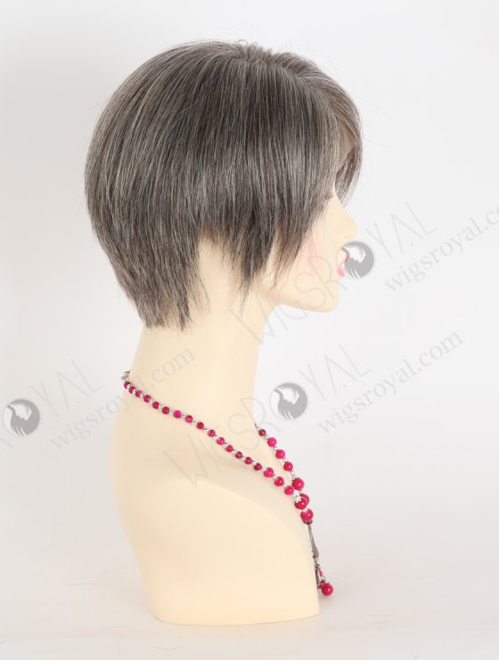 Pixie Cut Wigs Lace Part Pre Plucked Grey Color Short Wigs For Women WR-CLF-064-27784