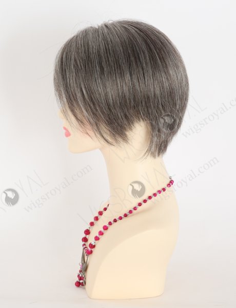 Pixie Cut Wigs Lace Part Pre Plucked Grey Color Short Wigs For Women WR-CLF-064