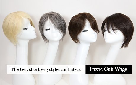 Pixie Cut Wigs Lace Part Pre Plucked Brown Grey Color Short Wigs For Women