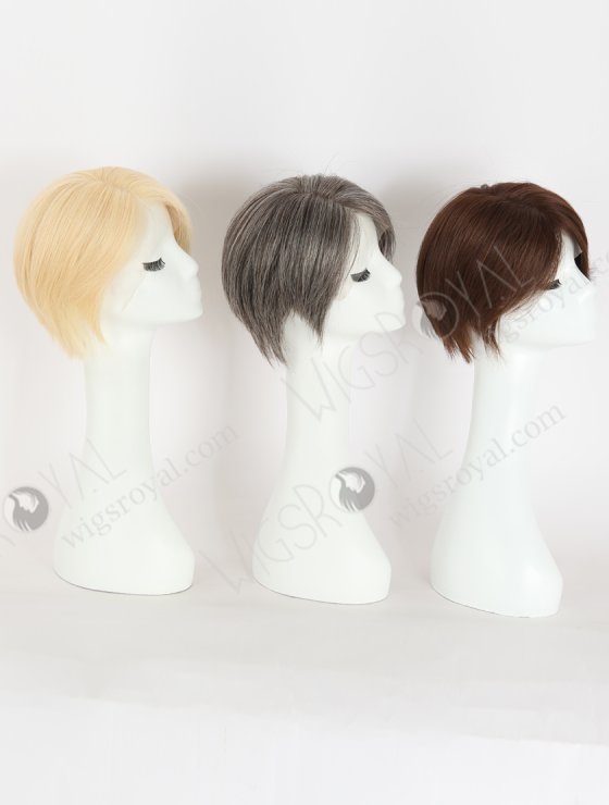 Pixie Cut Wigs Lace Part Pre Plucked Grey Color Short Wigs For Women WR-CLF-064-27828