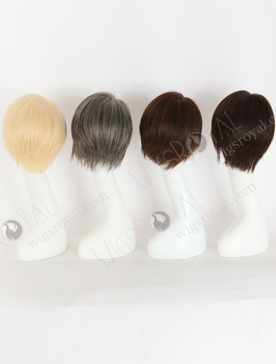 Pixie Cut Wigs Lace Part Pre Plucked Grey Color Short Wigs For Women WR-CLF-064-27823