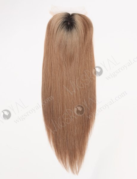 All One Length Silk Top Full Hand Tied Lace Topper With Ombre Color WR-TC-097