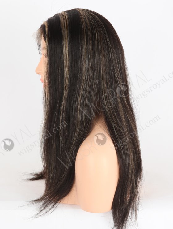 In Stock Indian Remy Hair 16" Light Yaki 1b/27# Highlights Color Full Lace Wig FLW-01330-27850