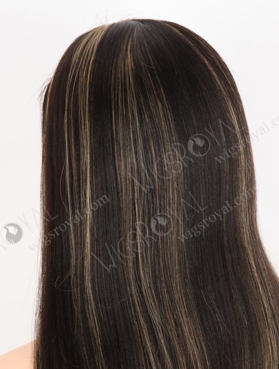 In Stock Indian Remy Hair 16" Light Yaki 1b/27# Highlights Color Full Lace Wig FLW-01330-27854