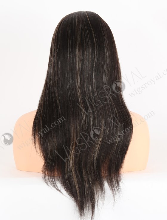 In Stock Indian Remy Hair 16" Light Yaki 1b/27# Highlights Color Full Lace Wig FLW-01330-27856