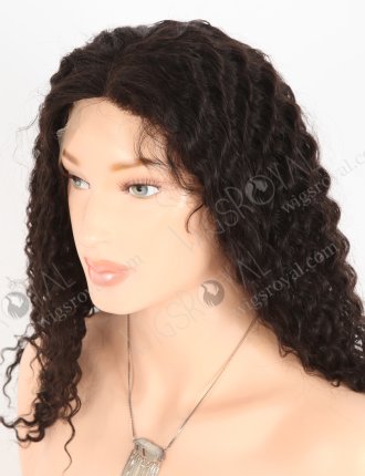 In Stock Indian Remy Hair 18"Kinky Curl 1b# Color Full Lace Wig FLW-01900