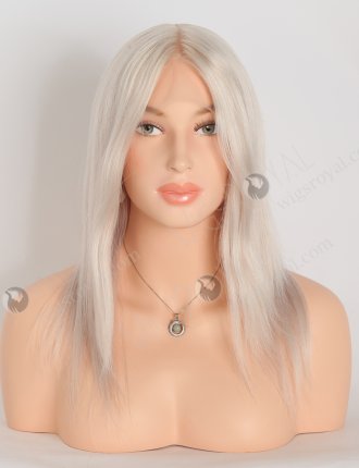 Stunning Platinum Gray Shoulder Length Wigs for Ladies High Quality Soft Human Hair GLL-08075