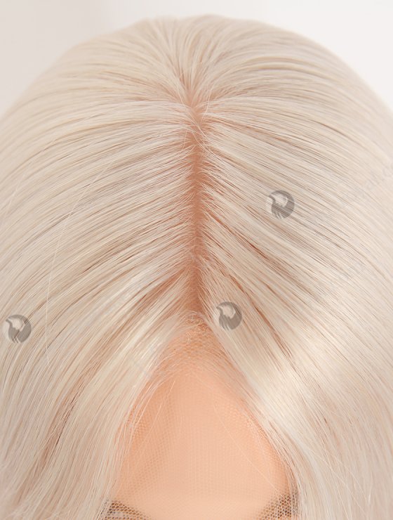 In Stock European Virgin Hair 12" Straight Silver Color Lace Front Silk Top Glueless Wig GLL-08075-27965