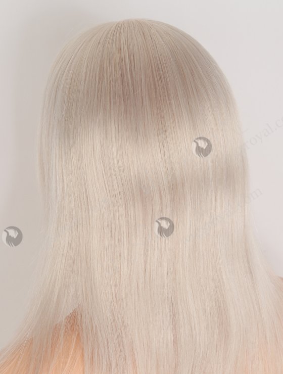 In Stock European Virgin Hair 12" Straight Silver Color Lace Front Silk Top Glueless Wig GLL-08075-27966