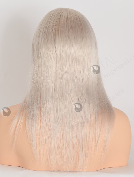 In Stock European Virgin Hair 12" Straight Silver Color Lace Front Silk Top Glueless Wig GLL-08075-27962