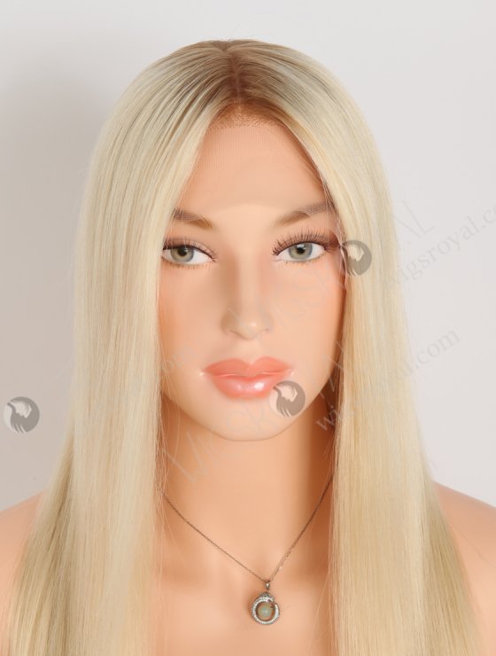 In Stock European Virgin Hair 16" Straight T8a/60# Color Lace Front Silk Top Glueless Wig GLL-08081-28017