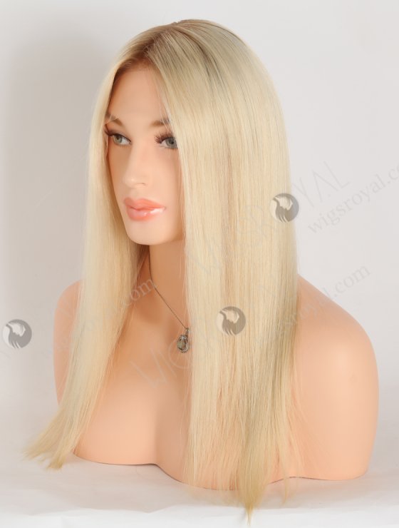 In Stock European Virgin Hair 16" Straight T8a/60# Color Lace Front Silk Top Glueless Wig GLL-08081-28018