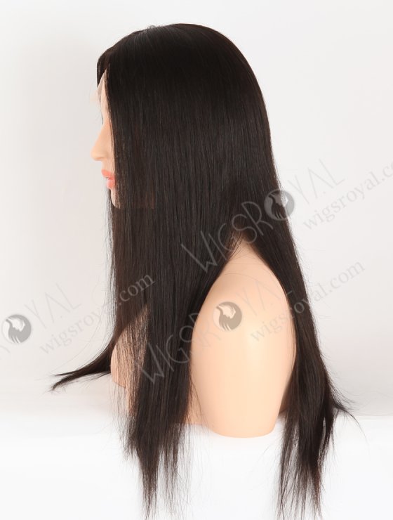 In Stock European Virgin Hair 18" Straight Natural Black Color Lace Front Silk Top Glueless Wig GLL-08073-28063