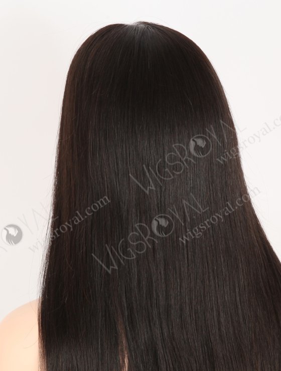 In Stock European Virgin Hair 18" Straight Natural Black Color Lace Front Silk Top Glueless Wig GLL-08073-28064