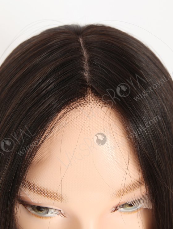 In Stock European Virgin Hair 18" Straight Natural Black Color Lace Front Silk Top Glueless Wig GLL-08073-28067