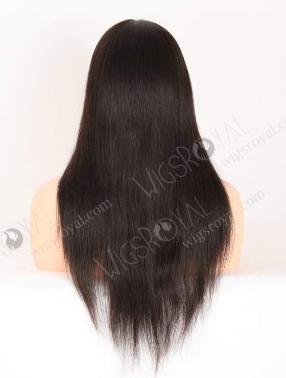 In Stock European Virgin Hair 18" Straight Natural Black Color Lace Front Silk Top Glueless Wig GLL-08073-28068