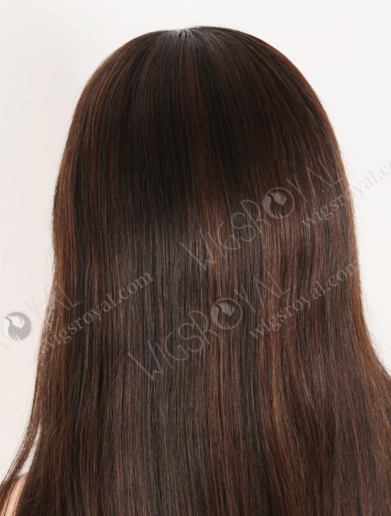 In Stock European Virgin Hair 16" Straight T1/3# With 1# Highlights Color Lace Front Silk Top Glueless Wig GLL-08079-28013