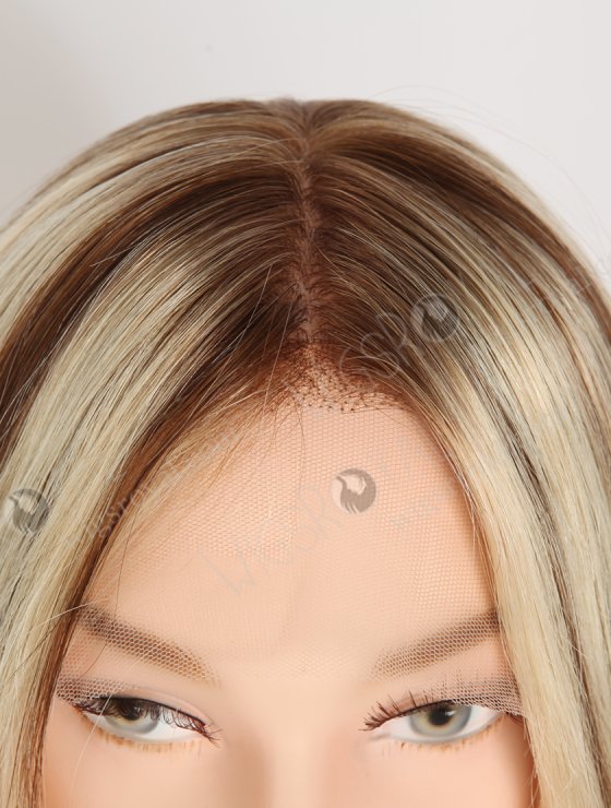 Perfect Champagne Blonde Glueless Wig With Brown Highlights GLL-08077-27988