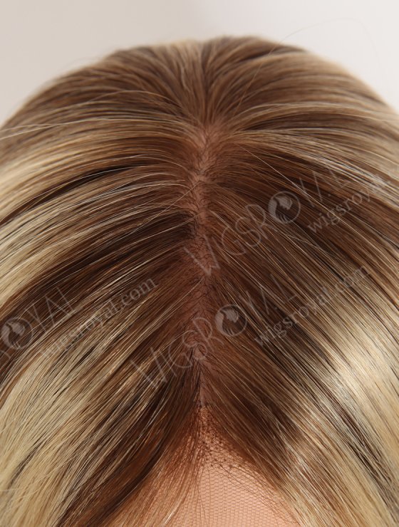 Perfect Champagne Blonde Glueless Wig With Brown Highlights GLL-08077-27995