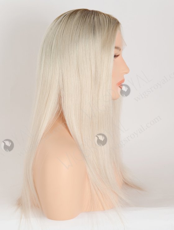 In Stock European Virgin Hair 16" Straight T9/White Color Lace Front Silk Top Glueless Wig GLL-08076-27975