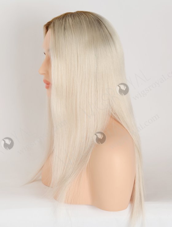 In Stock European Virgin Hair 16" Straight T9/White Color Lace Front Silk Top Glueless Wig GLL-08076-27977