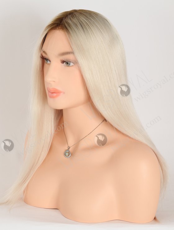 In Stock European Virgin Hair 16" Straight T9/White Color Lace Front Silk Top Glueless Wig GLL-08076-27978