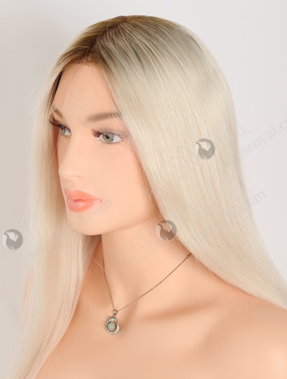 In Stock European Virgin Hair 16" Straight T9/White Color Lace Front Silk Top Glueless Wig GLL-08076-27980