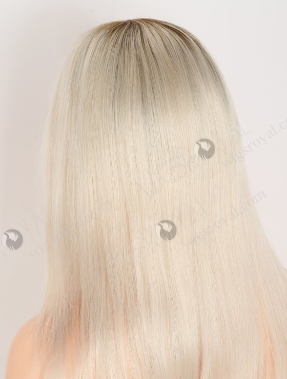 In Stock European Virgin Hair 16" Straight T9/White Color Lace Front Silk Top Glueless Wig GLL-08076-27979