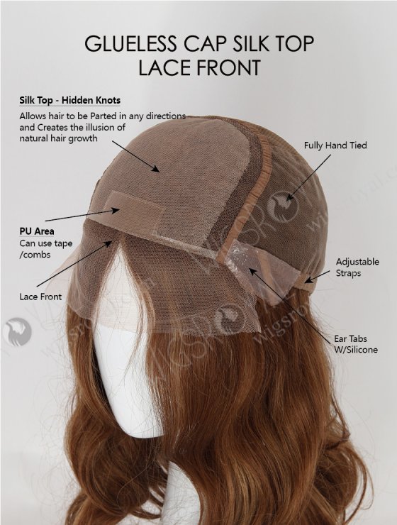 Highly Recommended Lace Front Glueless Wig With Charming Highlights Color GLL-08068-28112