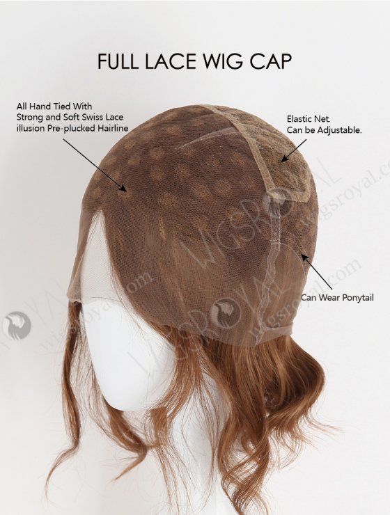 Bob Style Full Lace Wig With Medium Ash Brown Highlights FLW-04258-28137