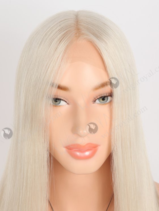 In Stock European Virgin Hair 18" Straight White Color Lace Front Wig RLF-08070-28269