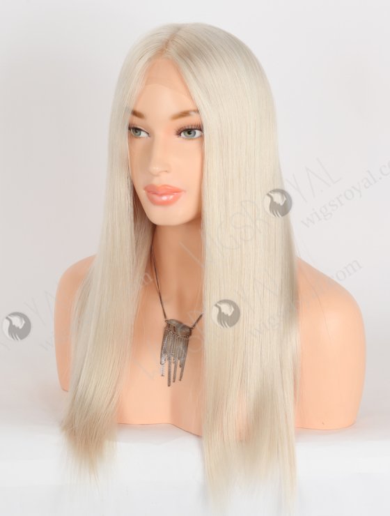 In Stock European Virgin Hair 18" Straight White Color Lace Front Wig RLF-08070-28271