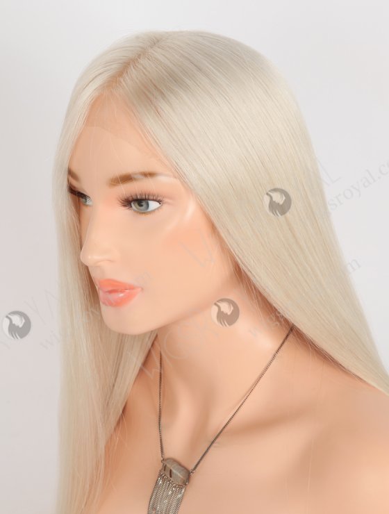 In Stock European Virgin Hair 18" Straight White Color Lace Front Wig RLF-08070-28274