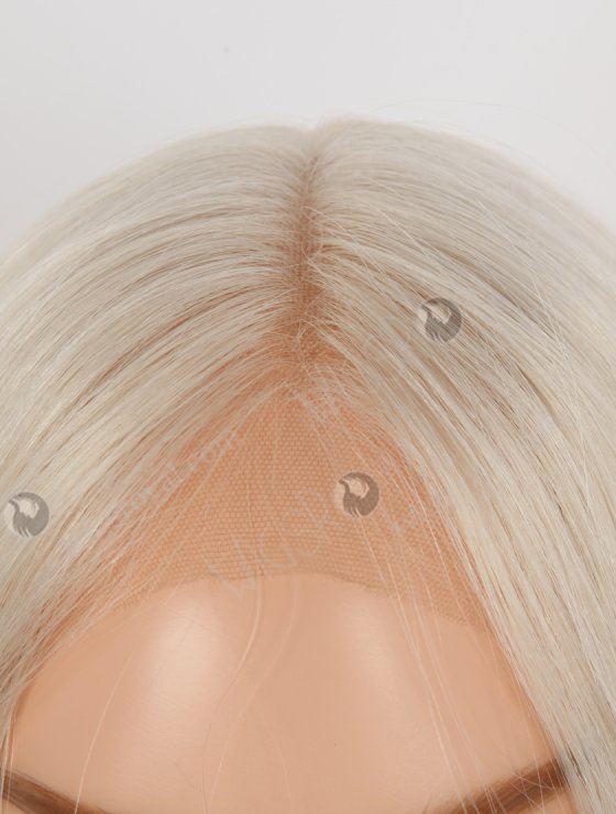 In Stock European Virgin Hair 18" Straight White Color Lace Front Wig RLF-08070-28277