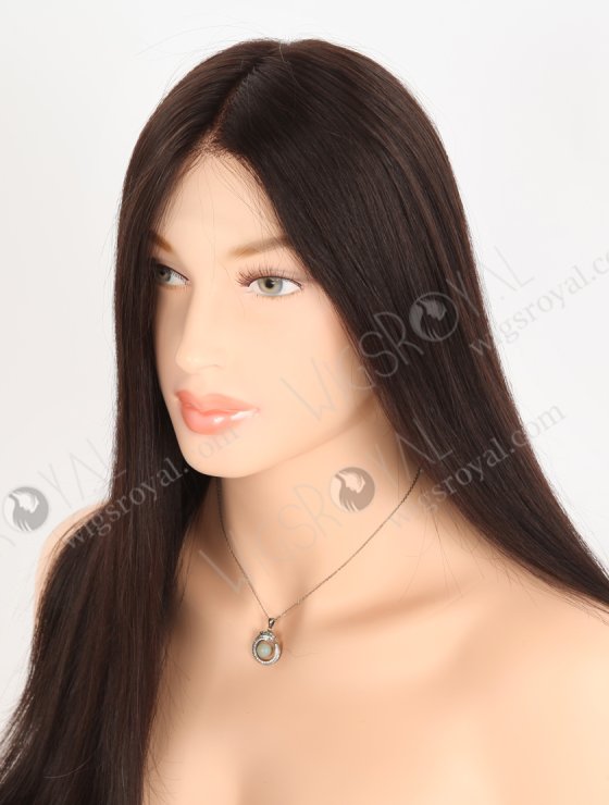 In Stock European Virgin Hair 18" Straight 2# Color Lace Front Wig RLF-08054-28236