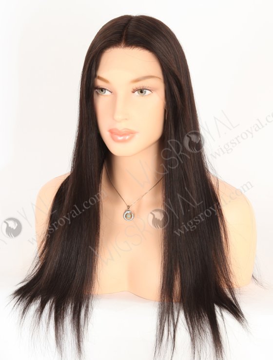 In Stock European Virgin Hair 18" Straight 2# Color Lace Front Wig RLF-08054-28241