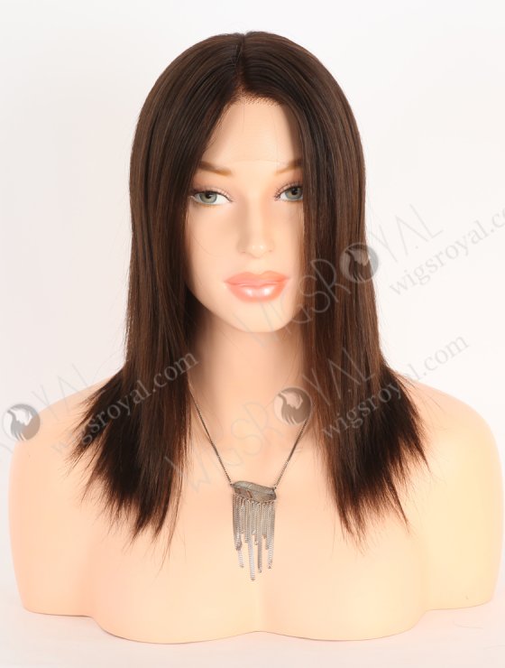 In Stock European Virgin Hair 12" Natural Straight Natural Brown Color Lace Front Wig RLF-08046-28210