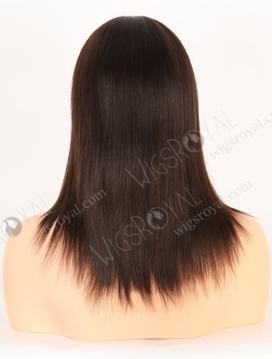 In Stock European Virgin Hair 12" Natural Straight Natural Brown Color Lace Front Wig RLF-08046-28217