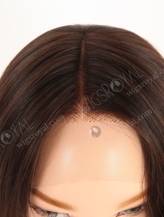 In Stock European Virgin Hair 12" Natural Straight Natural Brown Color Lace Front Wig RLF-08046-28221