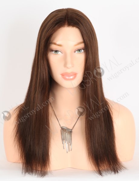 Most Realistic HD Melting Lace Front Wig for Small Heads 16 Inch Chocolate Brown Straight Wig RLF-08058